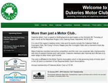 Tablet Screenshot of dukeries-motorclub.co.uk